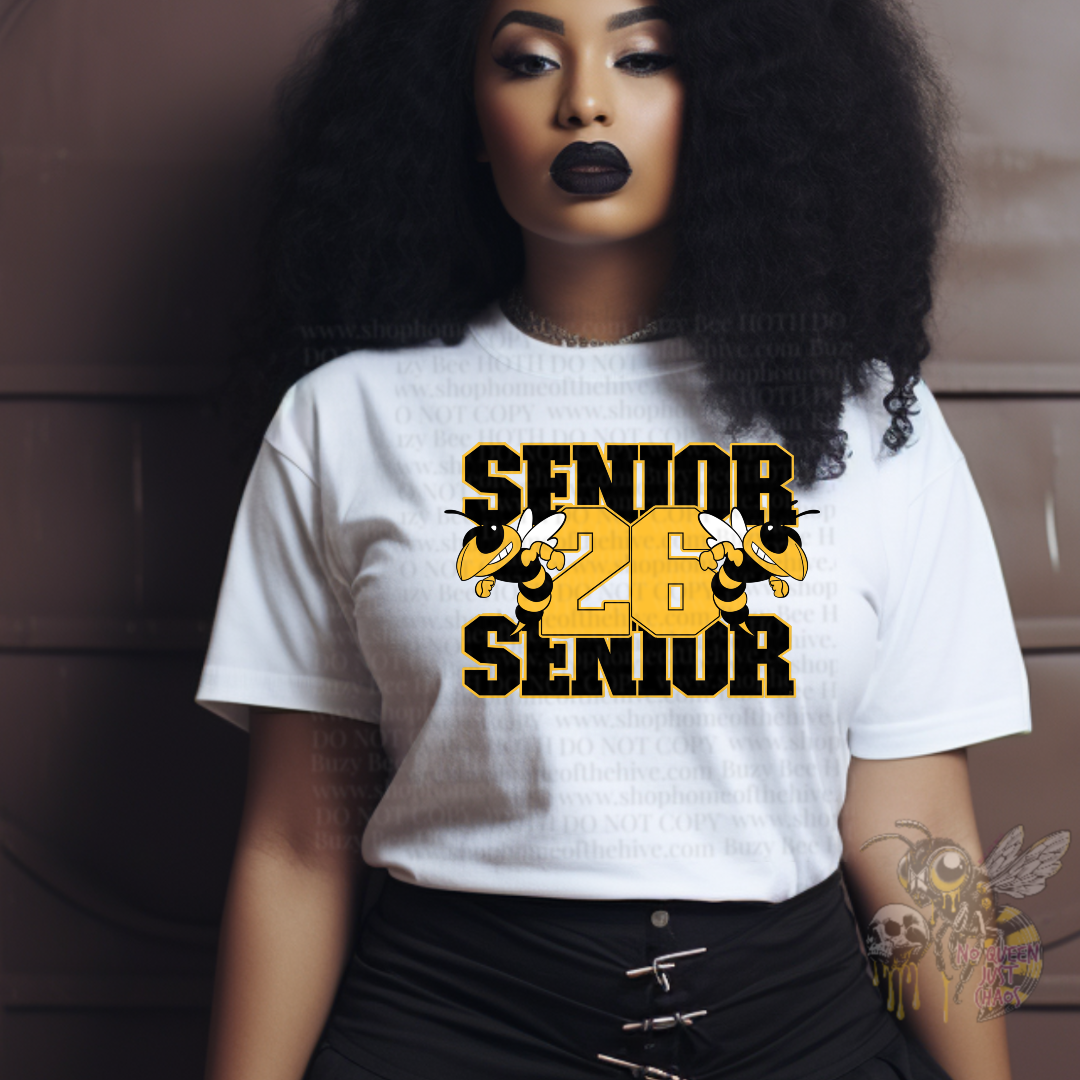Senior 2026 Yellow Jackets Grphic Tee