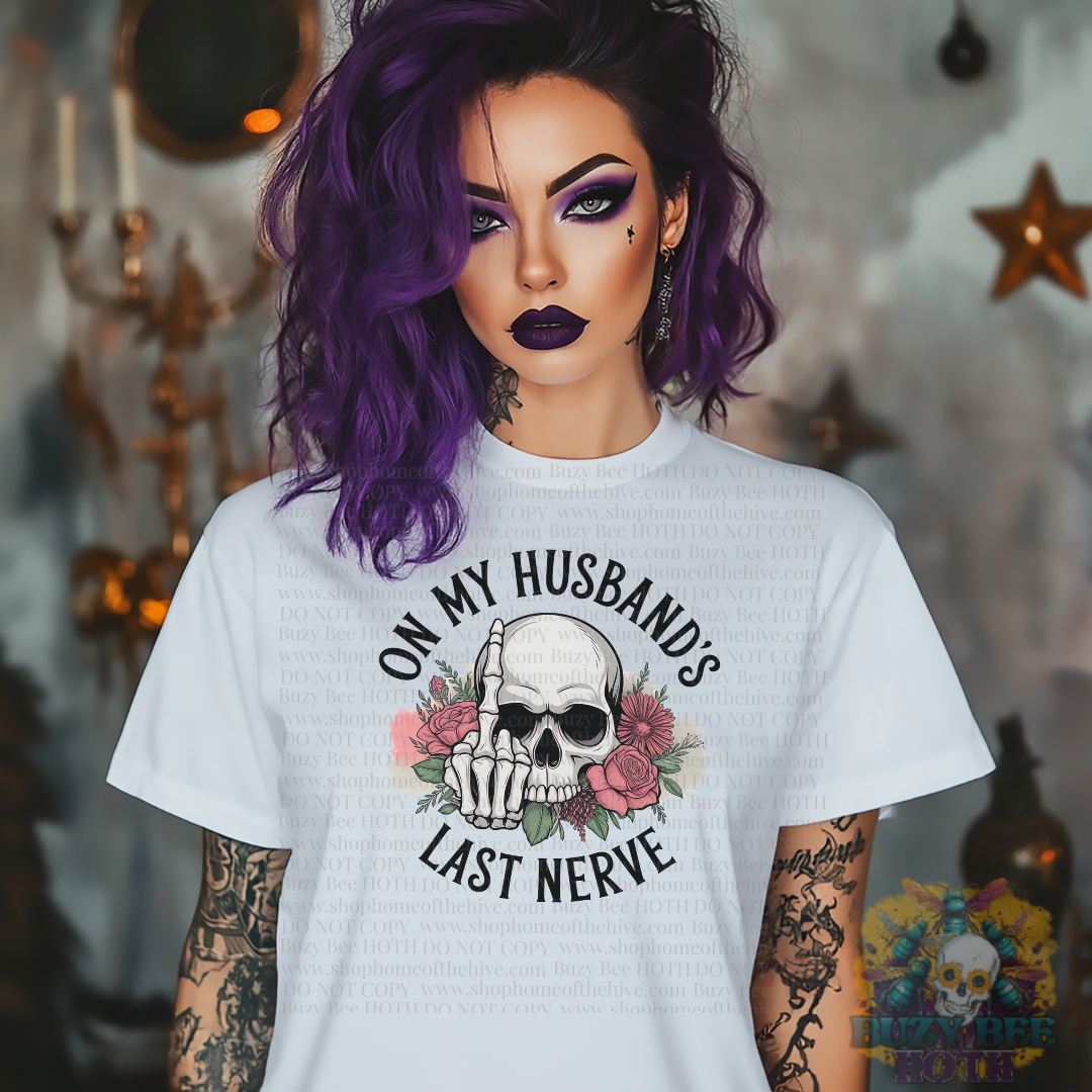 On My Husband's Last Nerve Graphic Tee