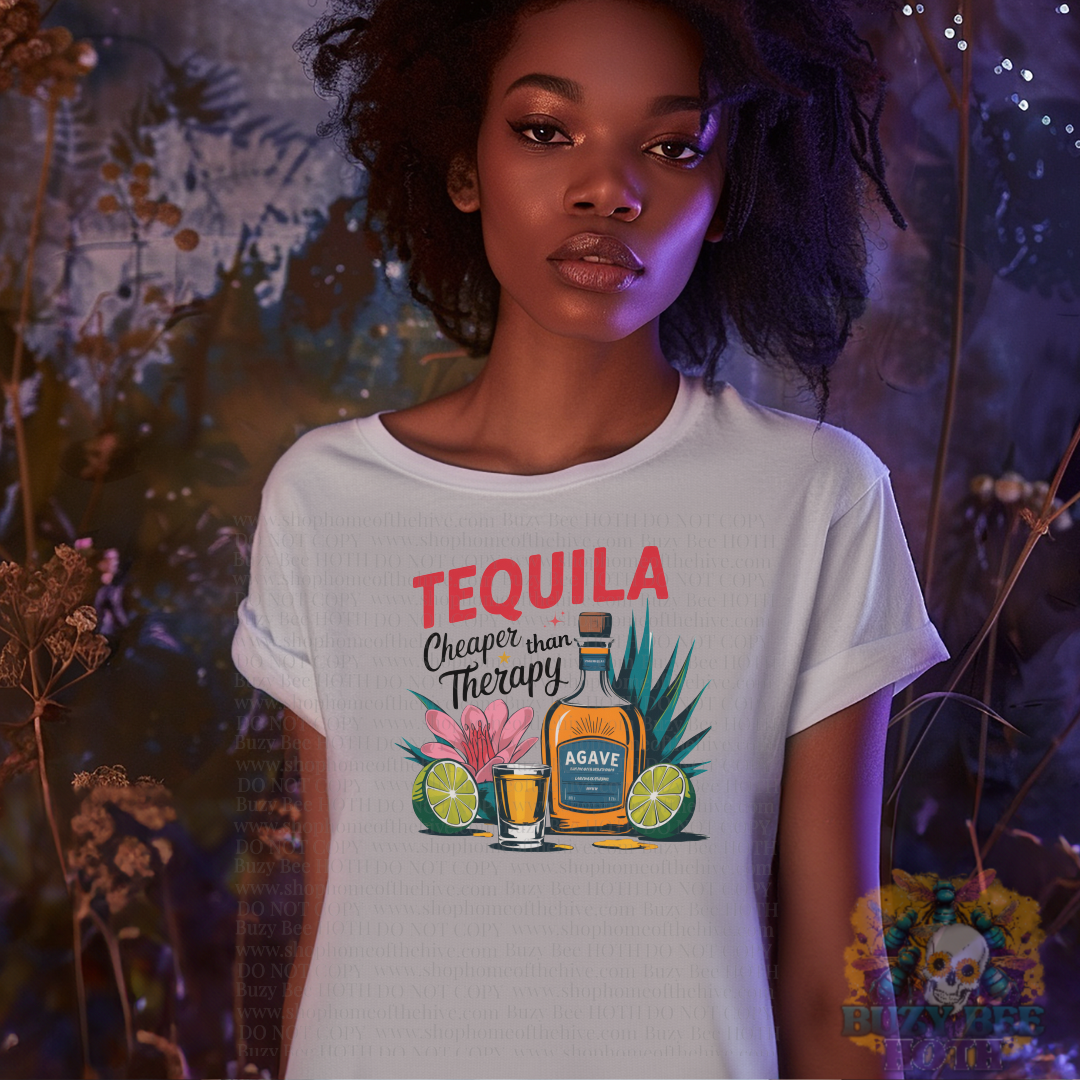 Tequila Cheaper Than Therapy Graphic Tee