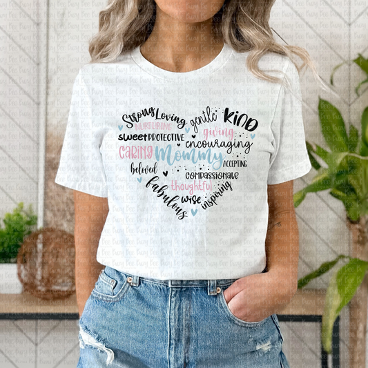 Mommy Word Heart Graphic Tee