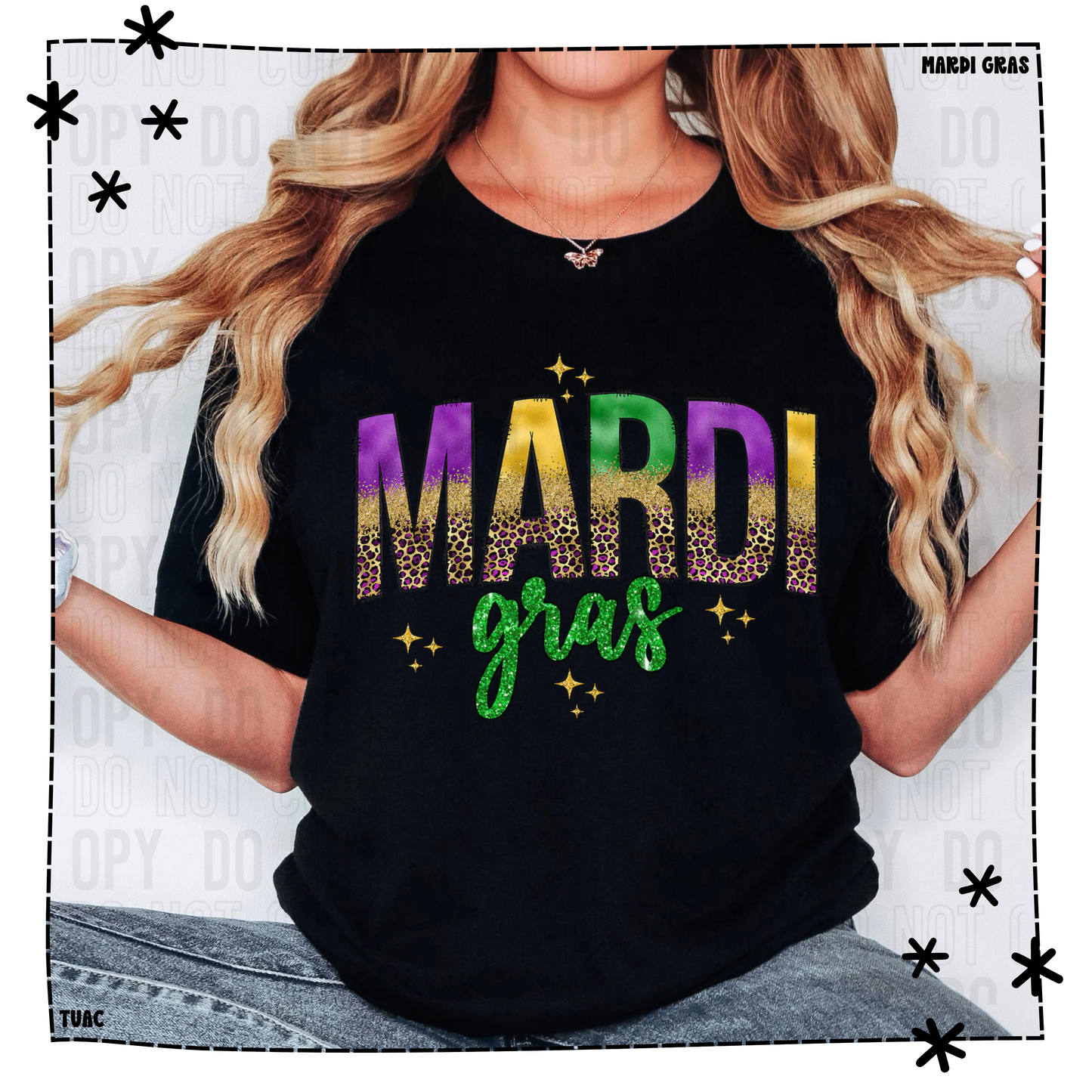 Mardi Gras Glitter Text Tee | Mardi Gras Tee & Sweatshirt