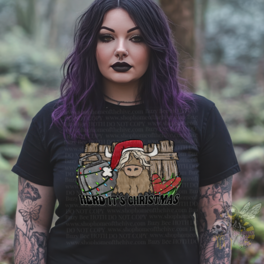 Herd It's Christmas Graphic Tee