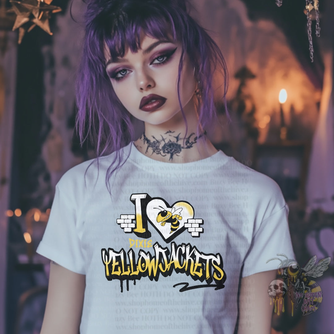 I Love Yellow Jackets Graphic Tee