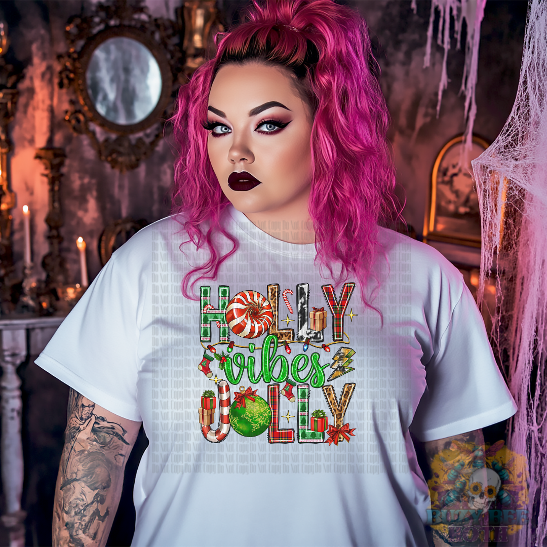 Holly Jolly Vibes Graphic Tee