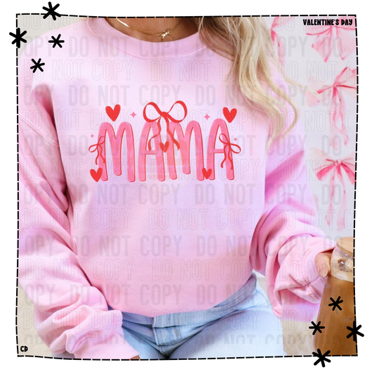 Valentine Collection -Mama Heart & Bow Shirt & Sweatshirt