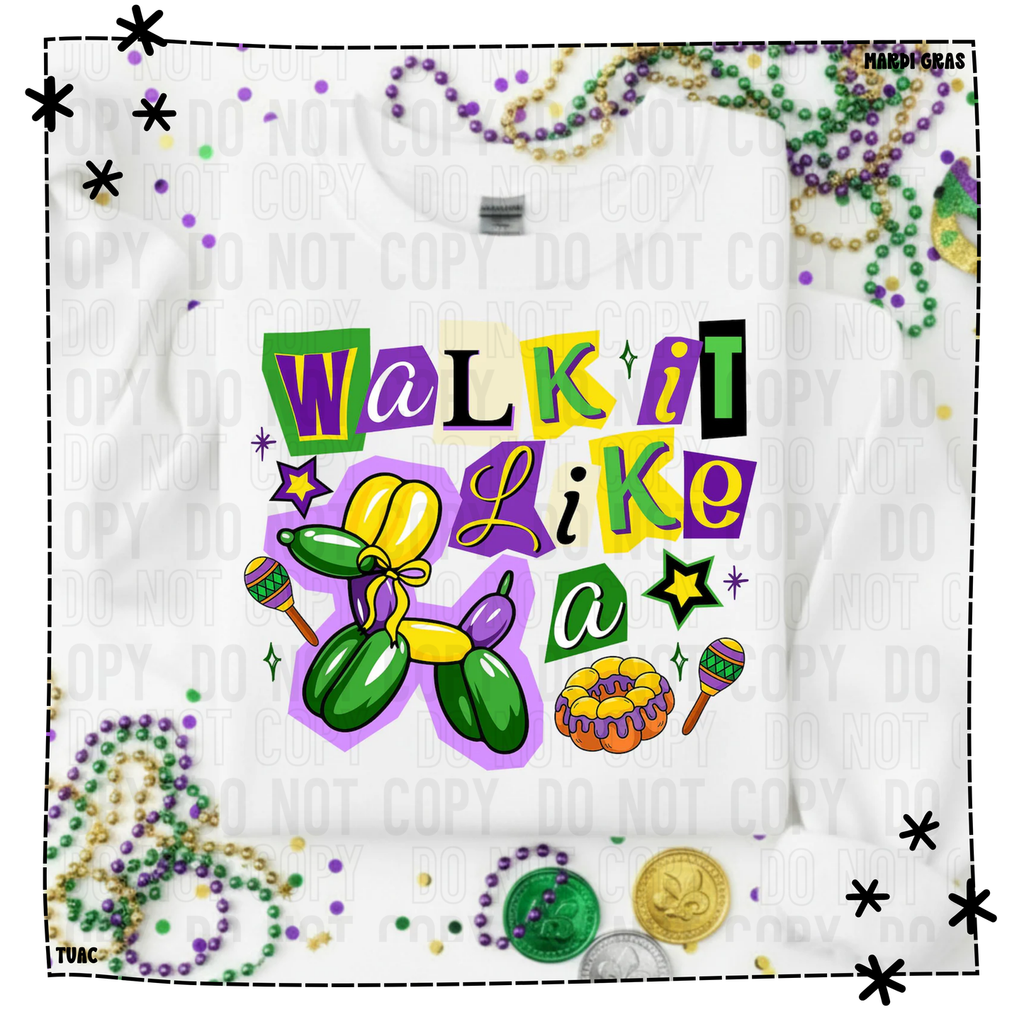 Scrapbook Walk it Like a Dog | Mardi Gras Tee & Sweatshirt
